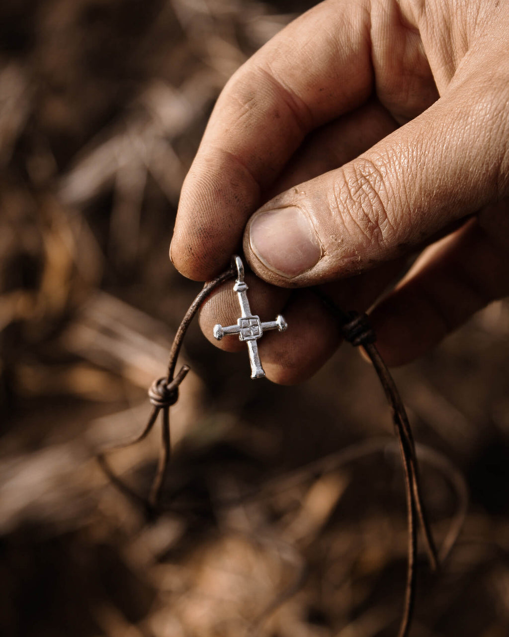 WATLINGTON CROSS NECKLACE | LEATHER CORD