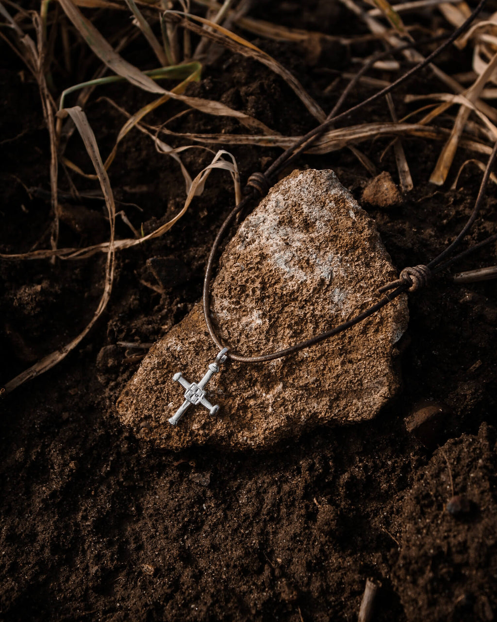 WATLINGTON CROSS NECKLACE | LEATHER CORD