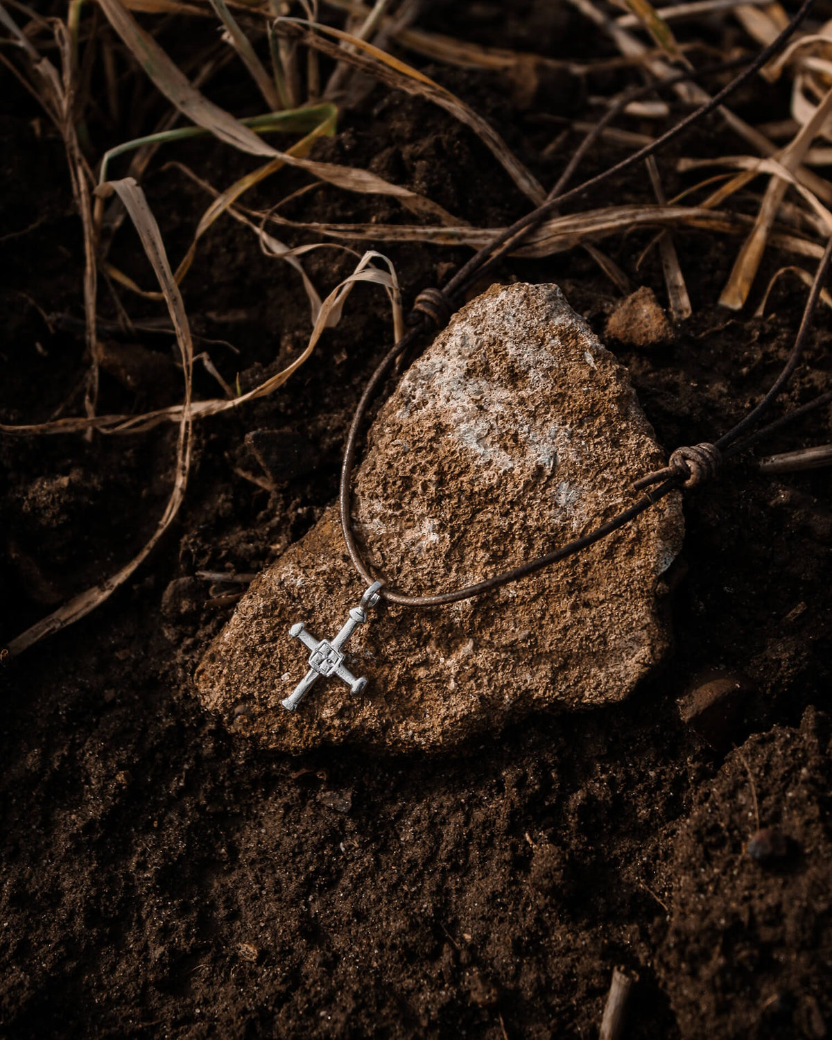 WATLINGTON CROSS NECKLACE | LEATHER CORD